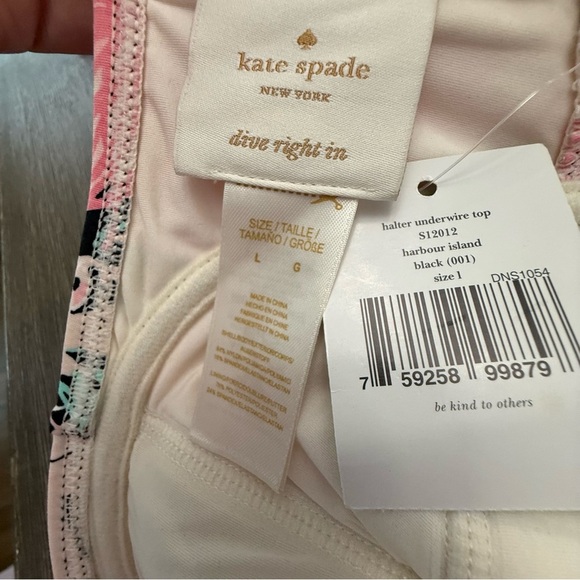 Kate Spade Harbour Island Halter Underwire Top Size Large NWT - Picture 5 of 5